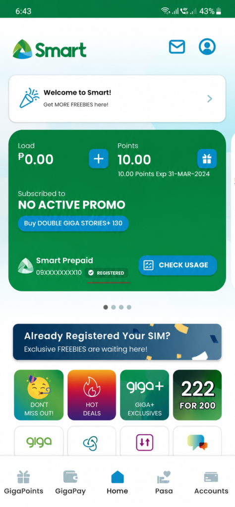 smart sim registration