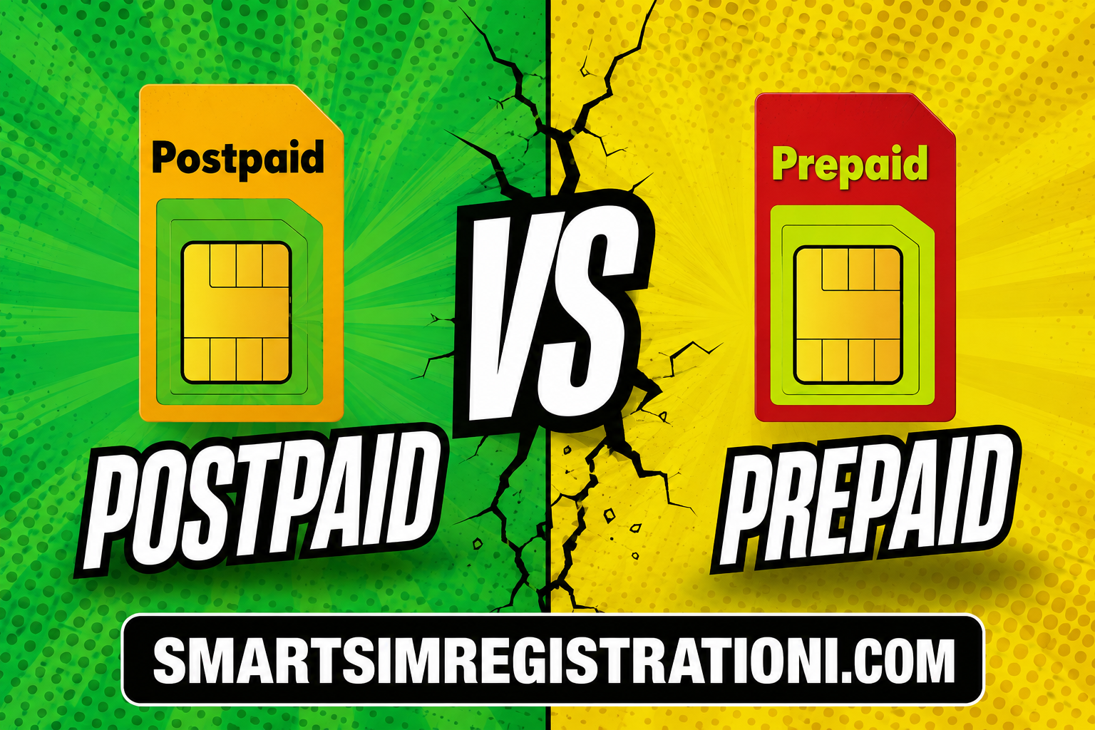 Postpaid vs Prepaid Smart SIM Registration comparison